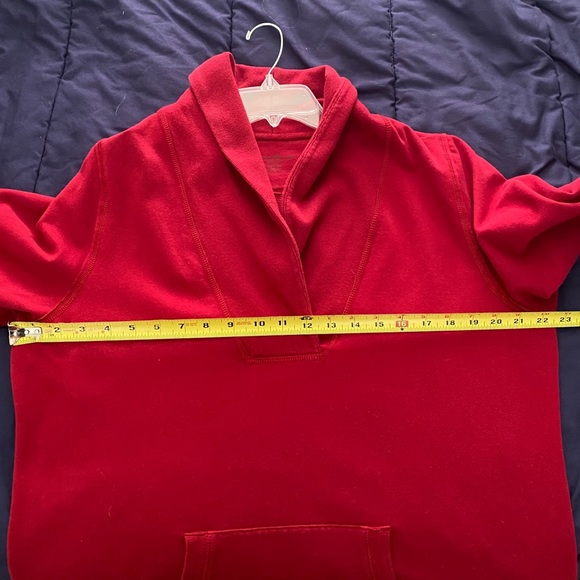 Eddie Bauer Red Shawl Neck Sweatshirt - Picture 5 of 5